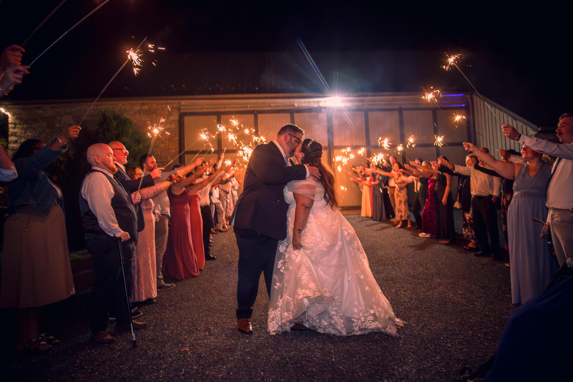 Sparkler Sendoff PA Wedding